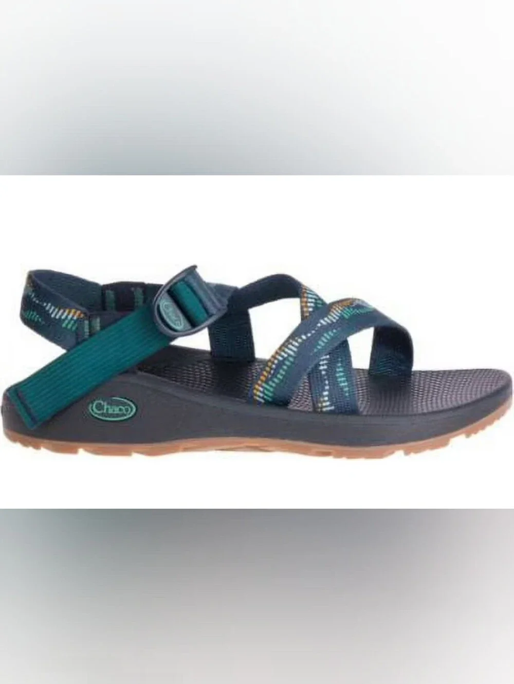 Chaco Mens Z/Cloud Cushioned Activewear Scrap Navy Comfort Sandals 7 *Read